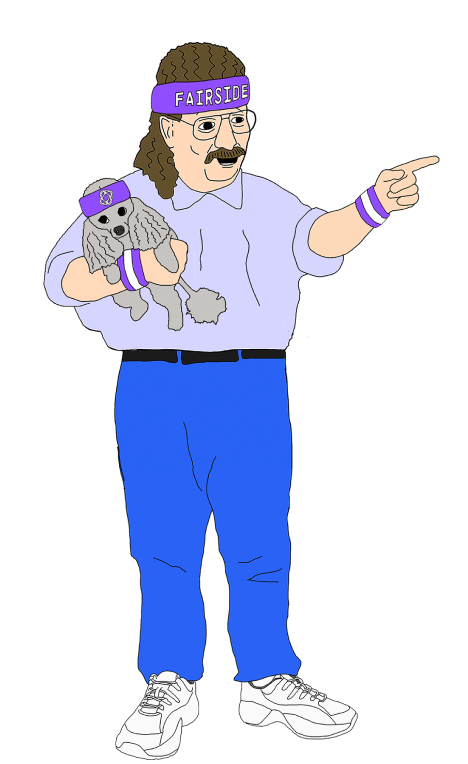 Doggy Daddy kneeling with Kev
